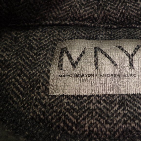 NWOT MARC NEW YORK ANDREW MARC FLEECE-LINED JACKET BLACK HERRINGBONE - Picture 16 of 16